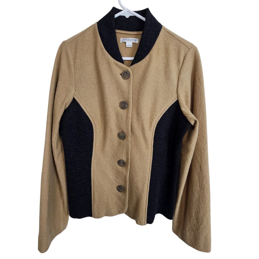 Vintage Pendleton Womens Wool Button Front Jacket L Country Heritage Equestrian